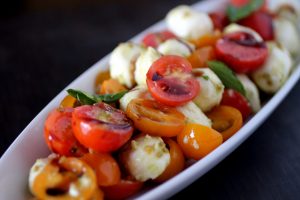 Graduation party catering Tomato and mozzarella salad